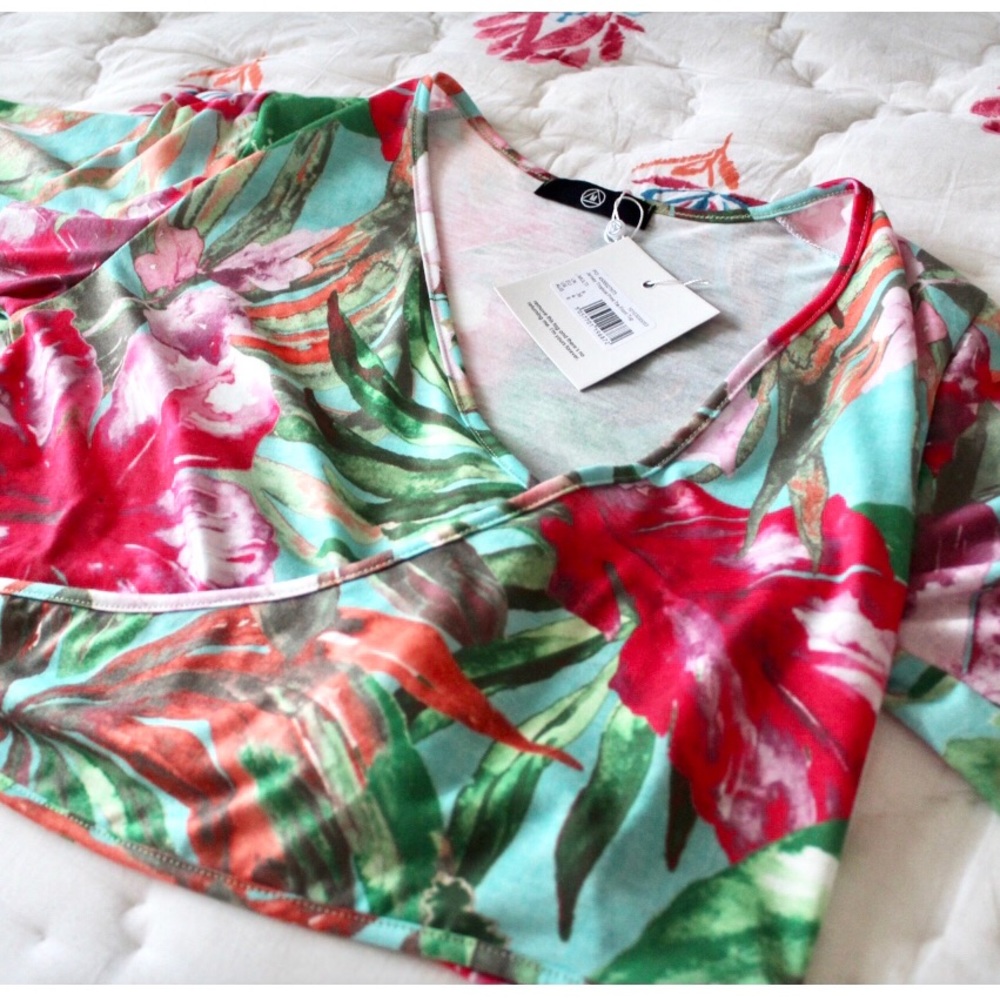 ASOS Floral Wrap Top